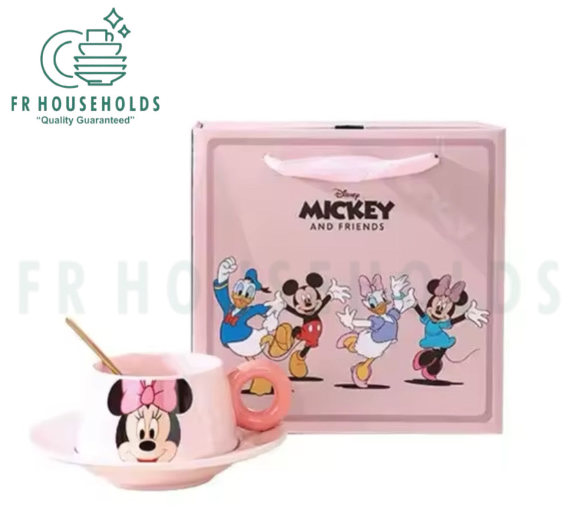 Vintage Walt Disney Mickey Mouse and Friends Cup and Saucer Set - Minnie Mouse