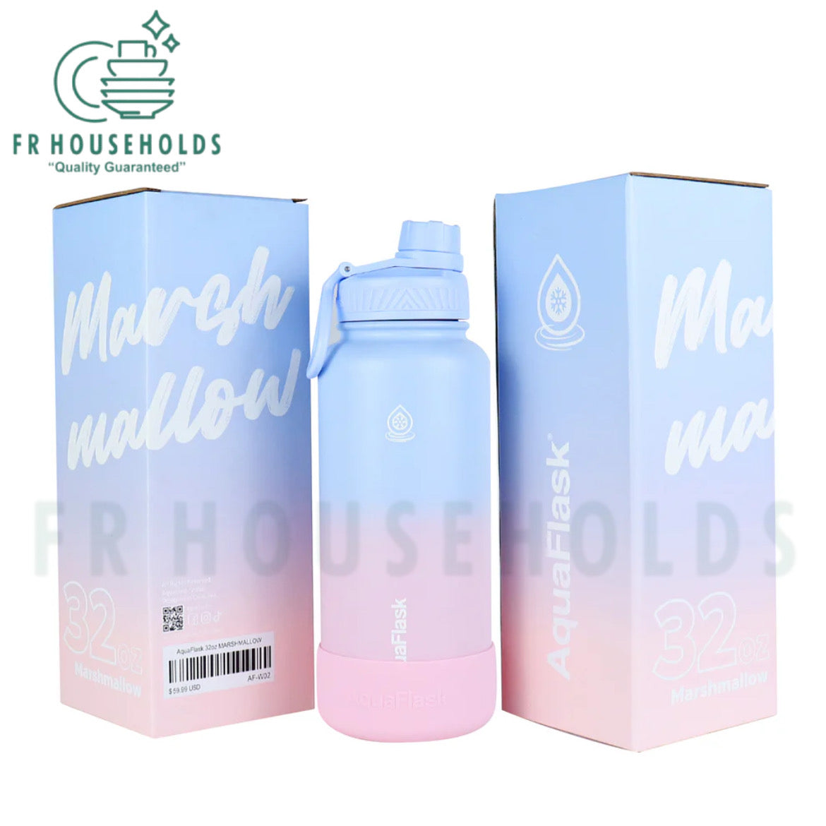 AquaFlask 946mL (40oz) Water Bottles (Marshmallow)