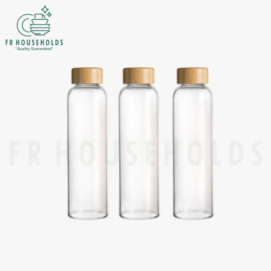 Glass Water Bottle with Bamboo Lid | 700ml - 1000ml