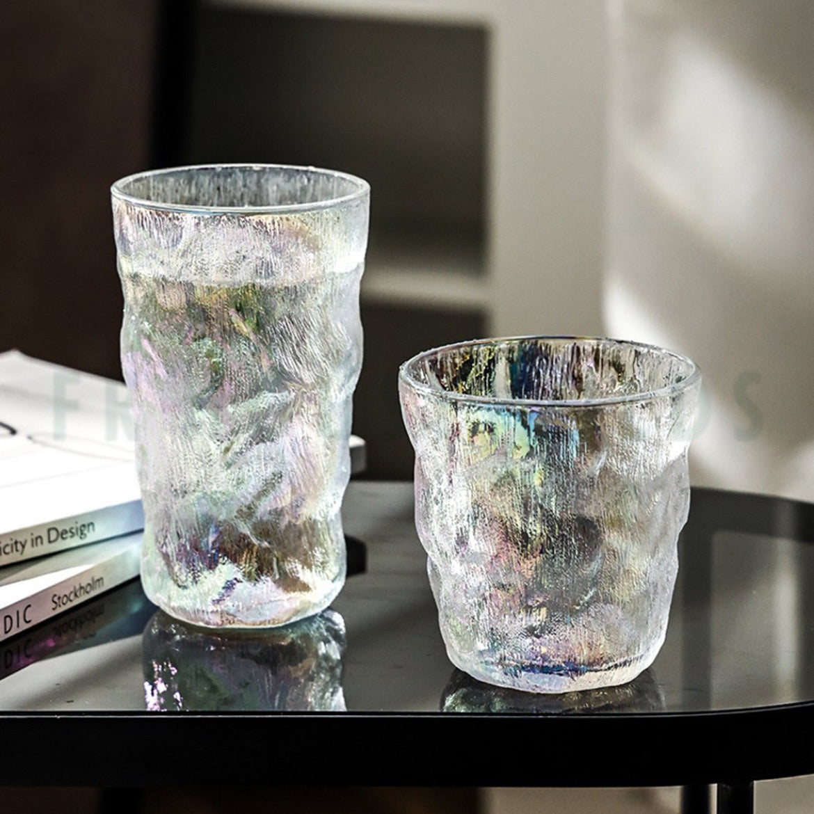 Frozen Ice Drink Glass | 280ml - Rainbow - 6PC