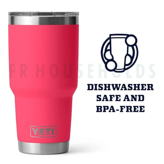 YETI Rambler 30 oz Tumbler Retired Colors - Stainless Steel - Vacuum Insulated with MagSlider Lid | Bimini Pink