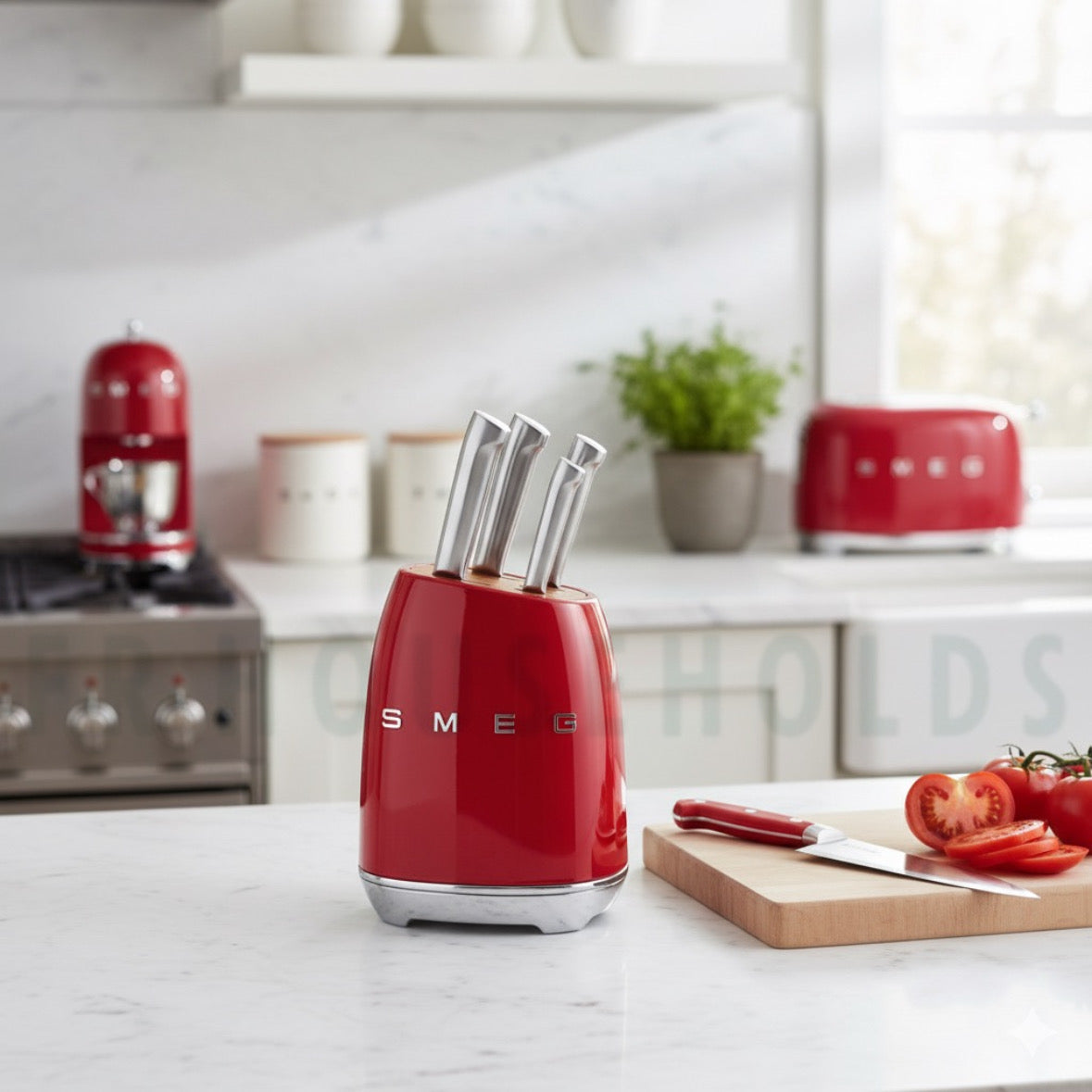 SMEG 7-Piece Knife Block Set – Premium Italian Design & Precision Cutting