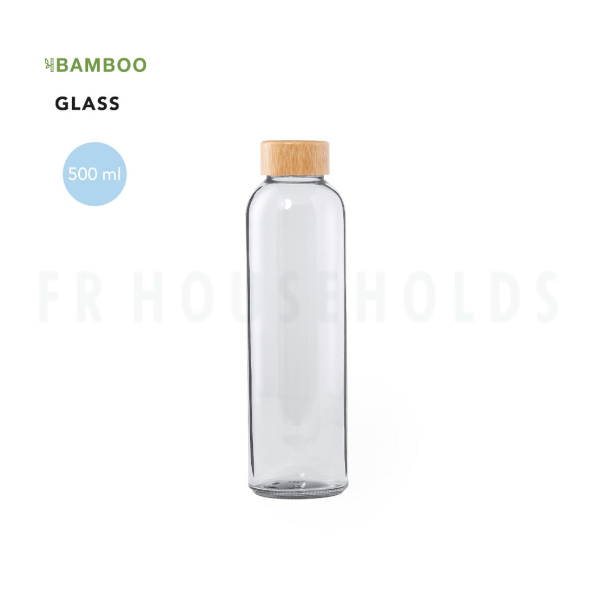 Glass Water Bottle with Bamboo Lid | 700ml - 1000ml