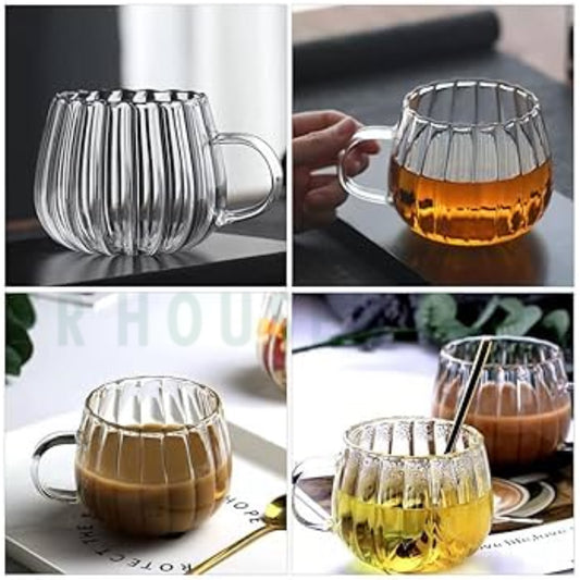 300ml Borosilicate Glass Lining Mug – Heat Resistant Transparent Coffee & Tea Cup