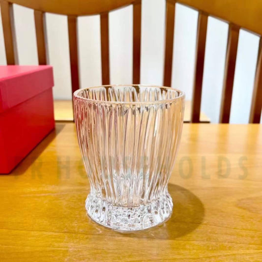Ribbed Crystal Drink Glass | 300ml - 10oz - 6PC
