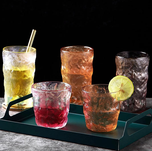 Frozen Ice Drink Glass | 280ml - Gold - 6PC