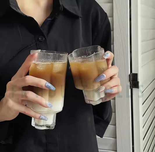 Ribbed Flower Shape Series Stemless Glass Set Of 6 – 360ml | 125g - 6PC