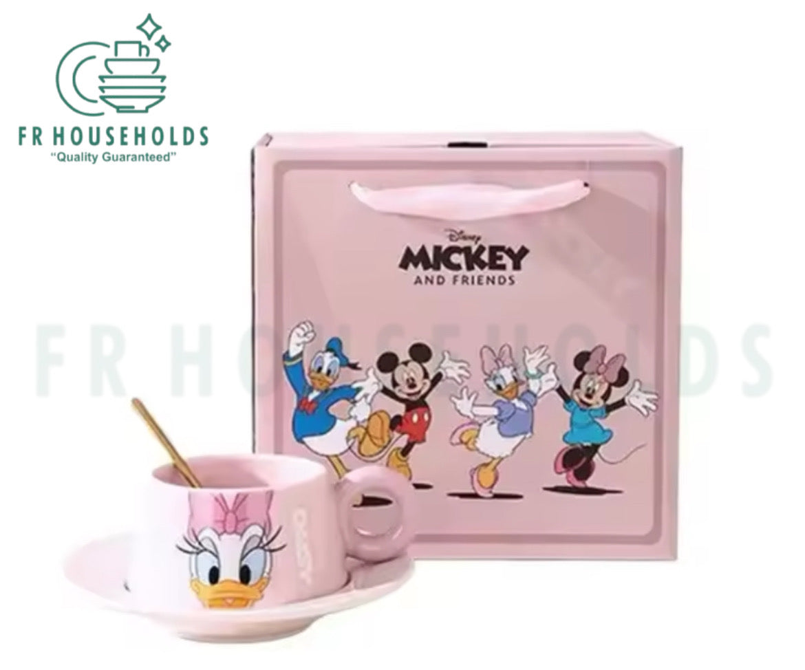 Vintage Walt Disney Mickey Mouse and Friends Cup and Saucer Set - Daisy Duck