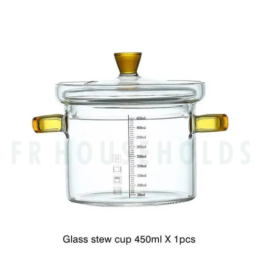 450ml - 350ml | Glass Cooking Pot – Elegant & Heat-Resistant