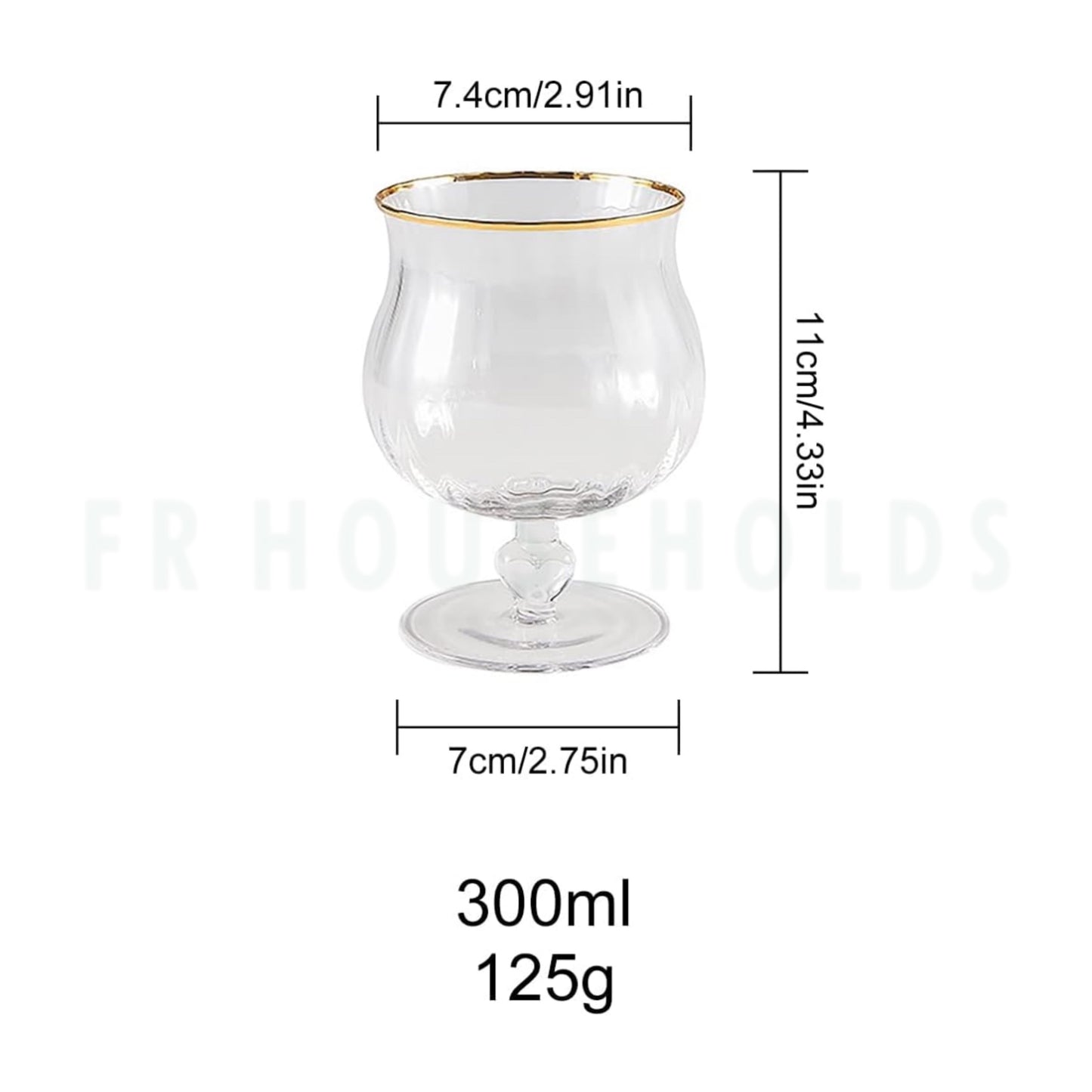 Crystal Low Stem Tumblers | 300ml | 6PC