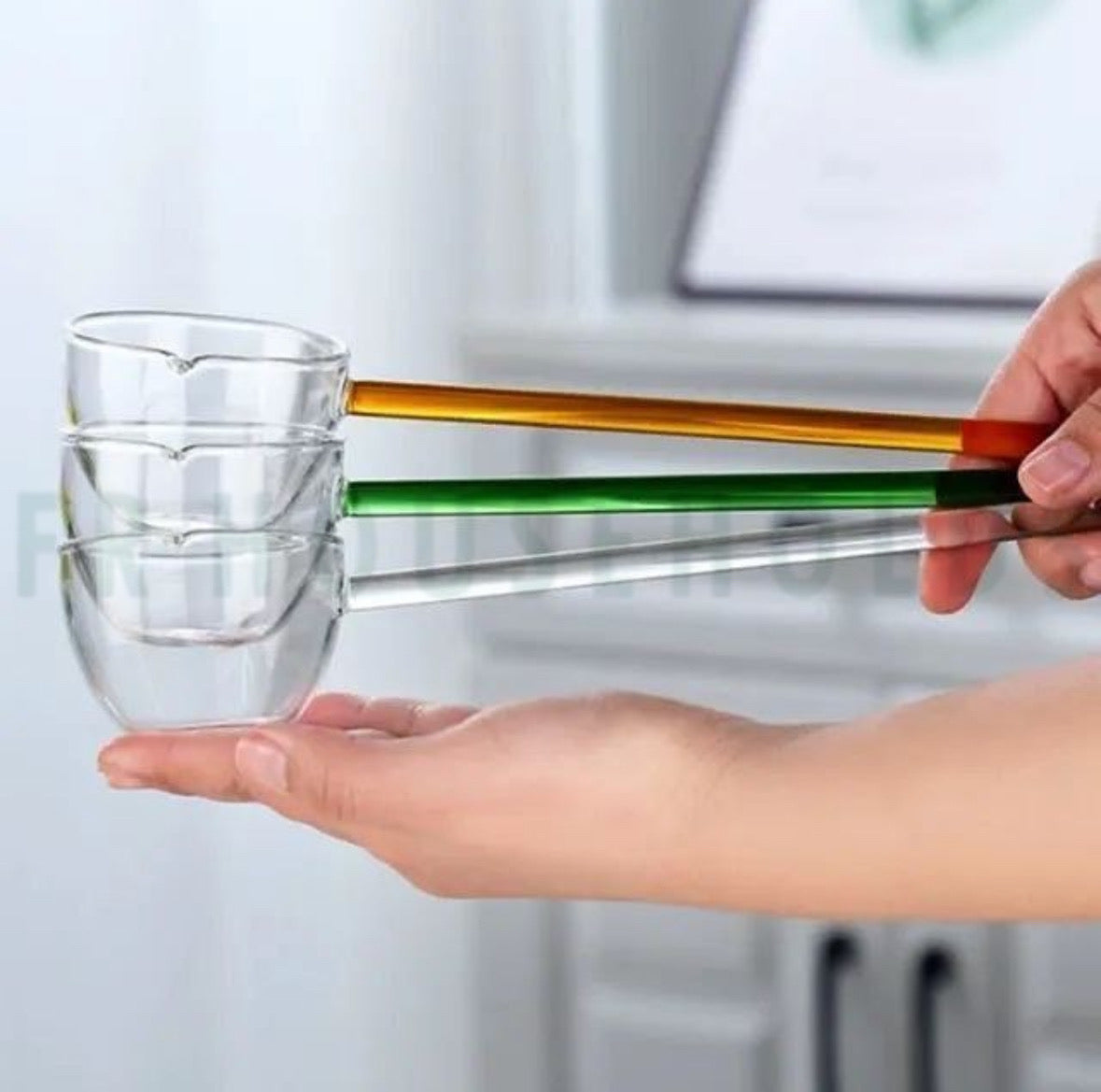 Heat-Resistant Borosilicate Glass Tadka Spoon | Ladle