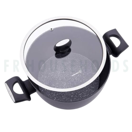 Korkmaz Nora Granite Forged Aluminium Casserole Pot | 20x9.8 - 24x11.7 - 28x13.7