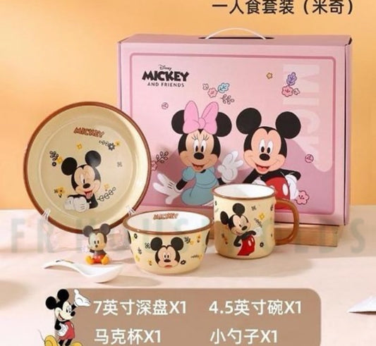 Walt Disney Meal Set - 4PC - Mickey Mouse - Porcelain