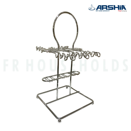 Arshia Premium Stainless Steel Cutlery Sets 26pcs Silver - With Stand