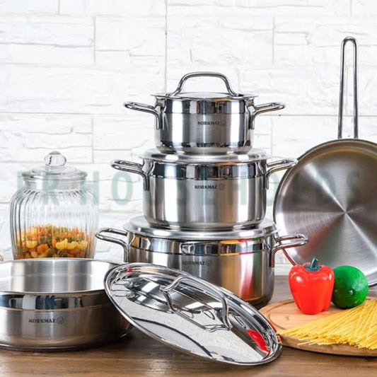 Korkmaz Alfa 9 Piece Cookware Set – Türkiye