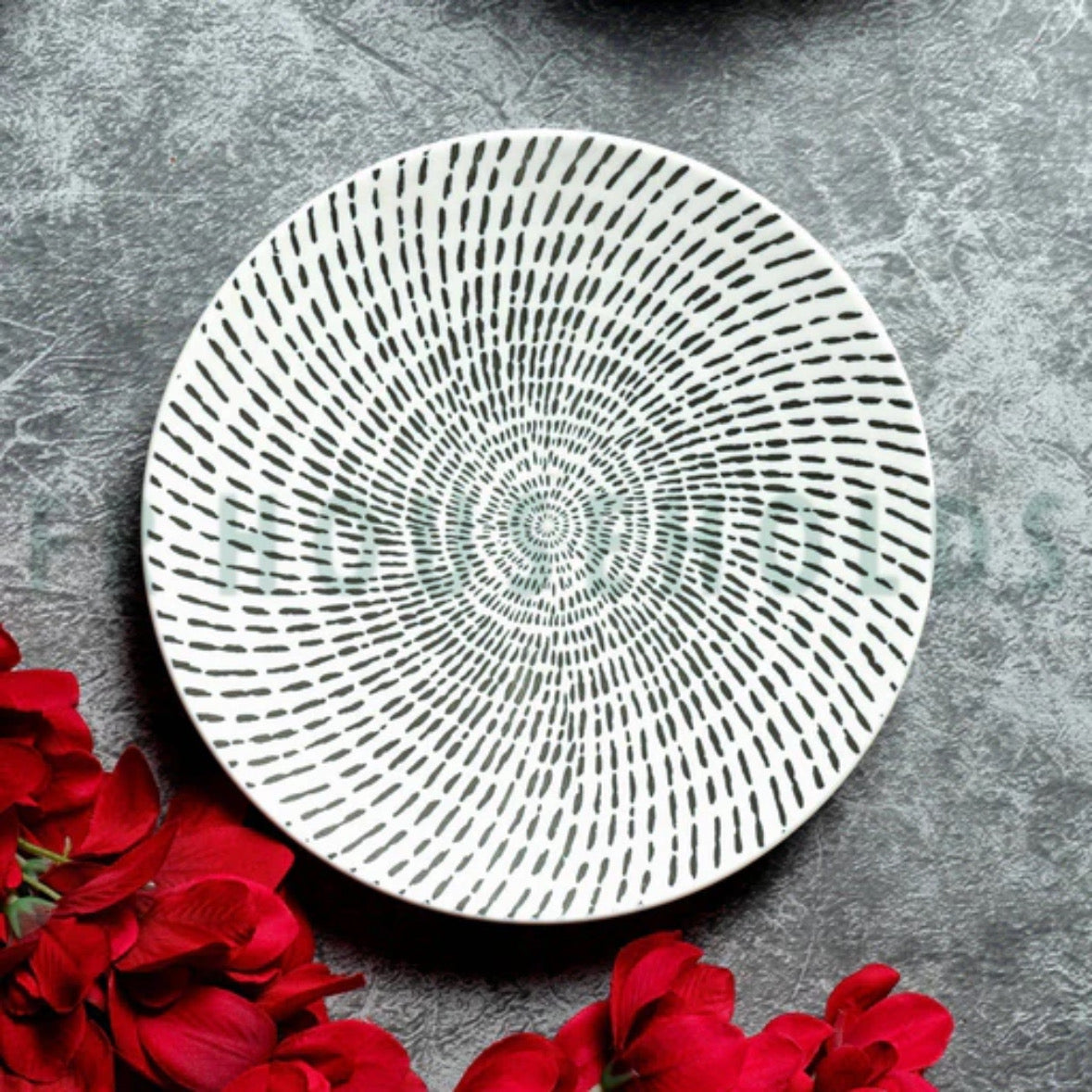 Elite Class Stoneware Self Engraved Plates – Luxury Dining Collection - 1pcs