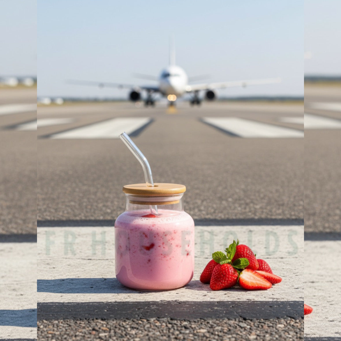 Cold Brew Coffee Glass with Bamboo Lid & Straw – 400ml Eco-Friendly Iced Coffee Tumbler