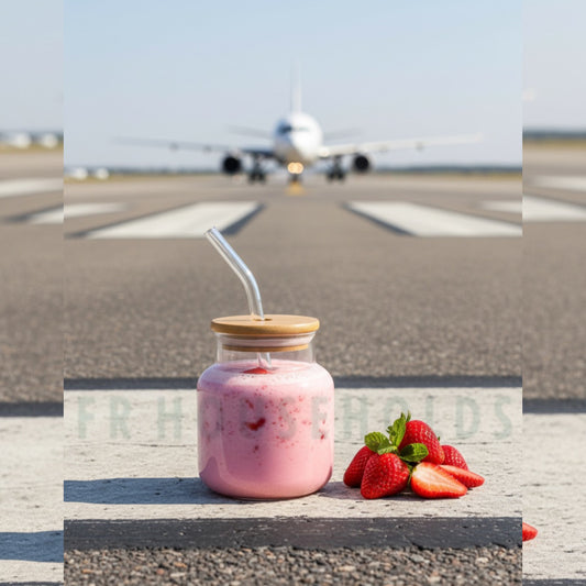 Cold Brew Coffee Glass with Bamboo Lid & Straw – 400ml Eco-Friendly Iced Coffee Tumbler