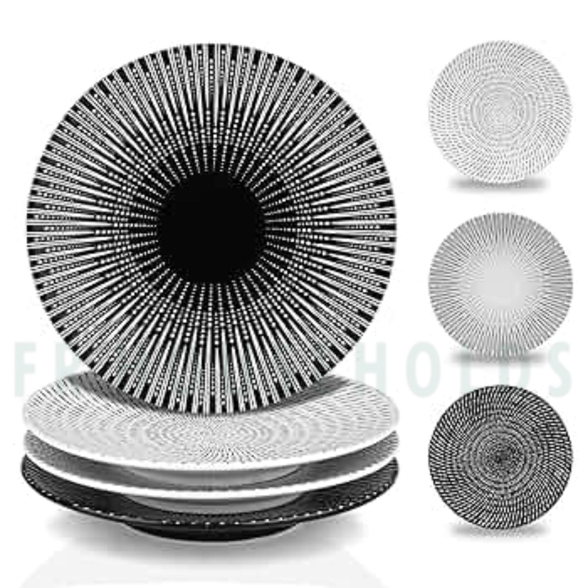 Elite Class Stoneware Self Engraved Plates – Luxury Dining Collection - 1pcs