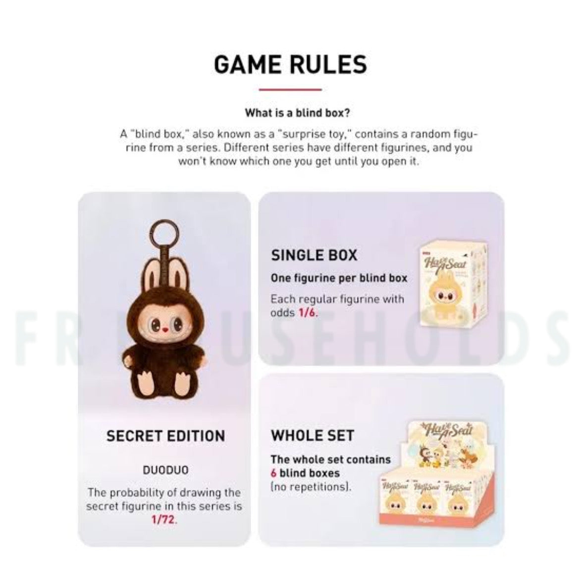 LABUBU THE MONSTERS - Have a Seat Vinyl Face Plush Blind Box