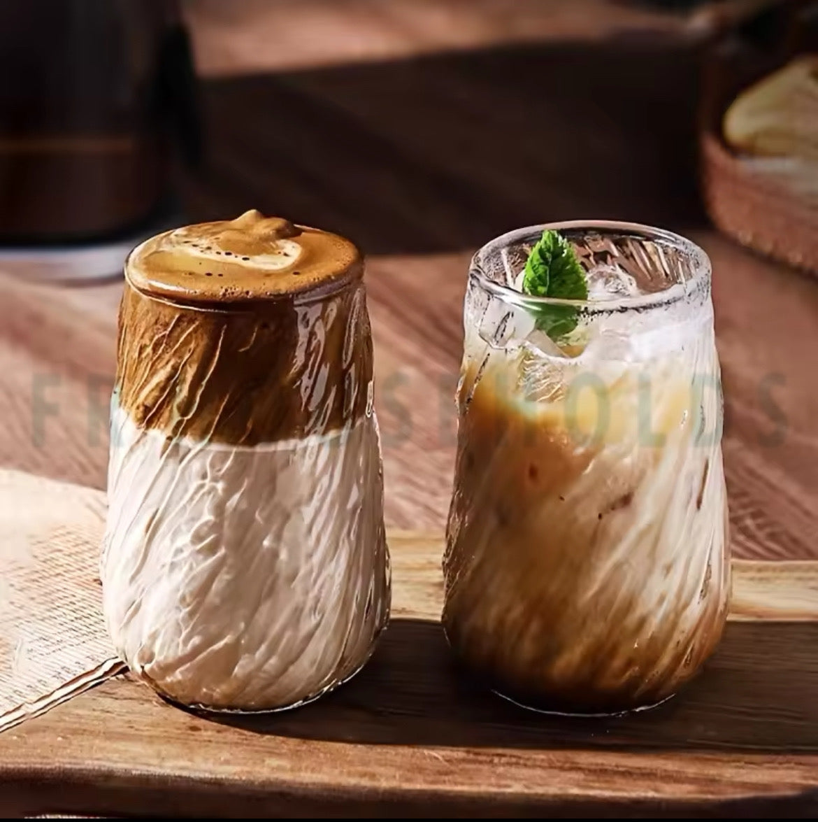 Creative Frozen Ice Shape Tea & Coffee Glass With Single Box Packing
