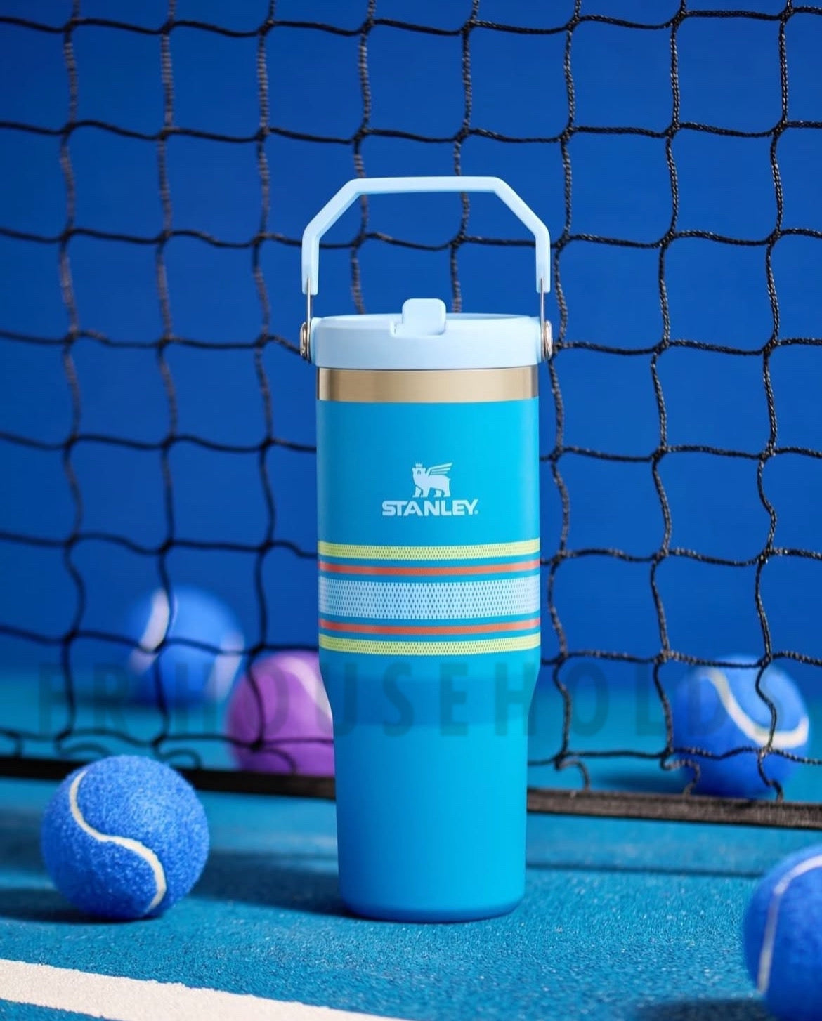 THE VARSITY ICEFLOW™ FLIP STRAW TUMBLER | 30 OZ (Azure Mesh)