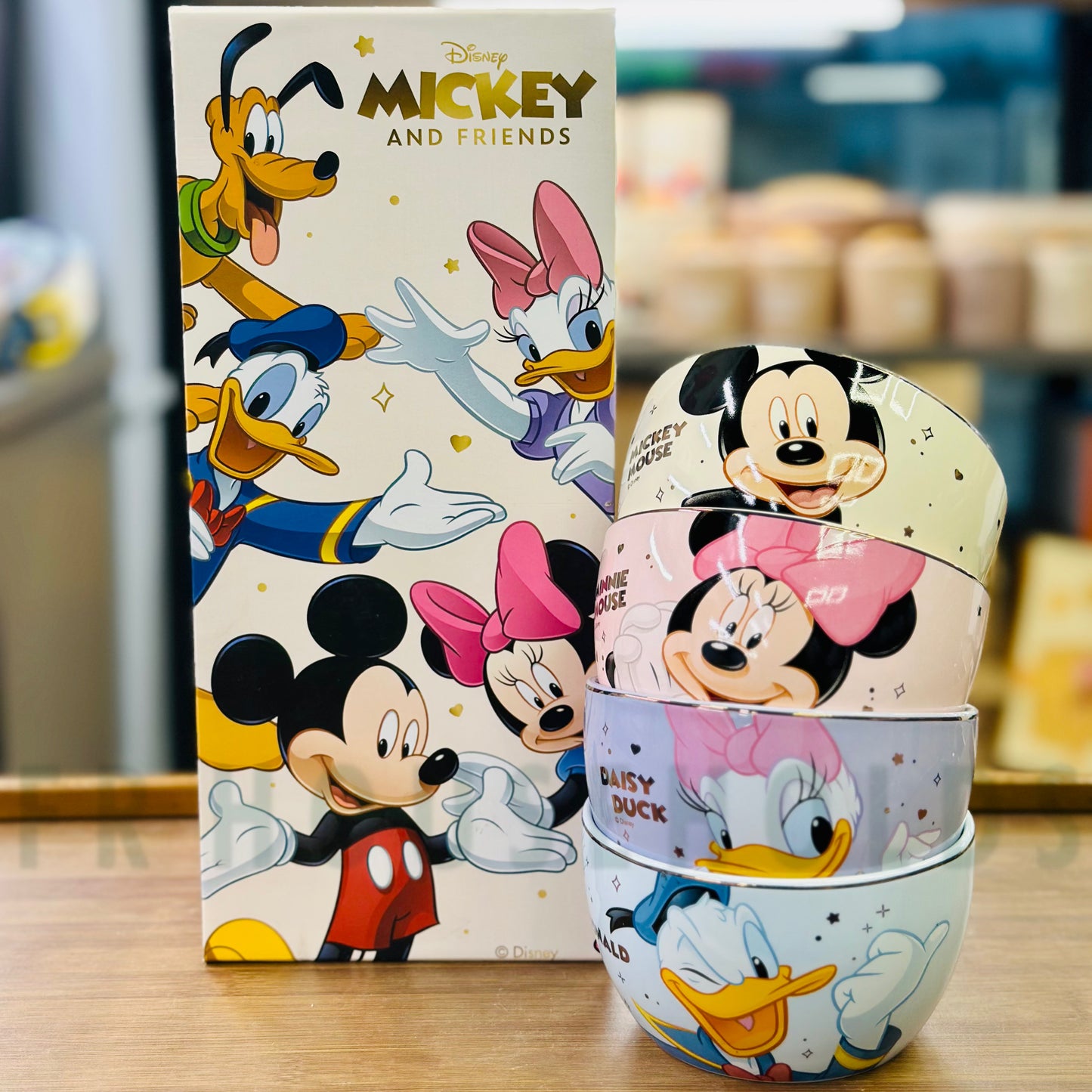 4pc Mickey & Friends Disney Bowl Set with Premium Gift Box