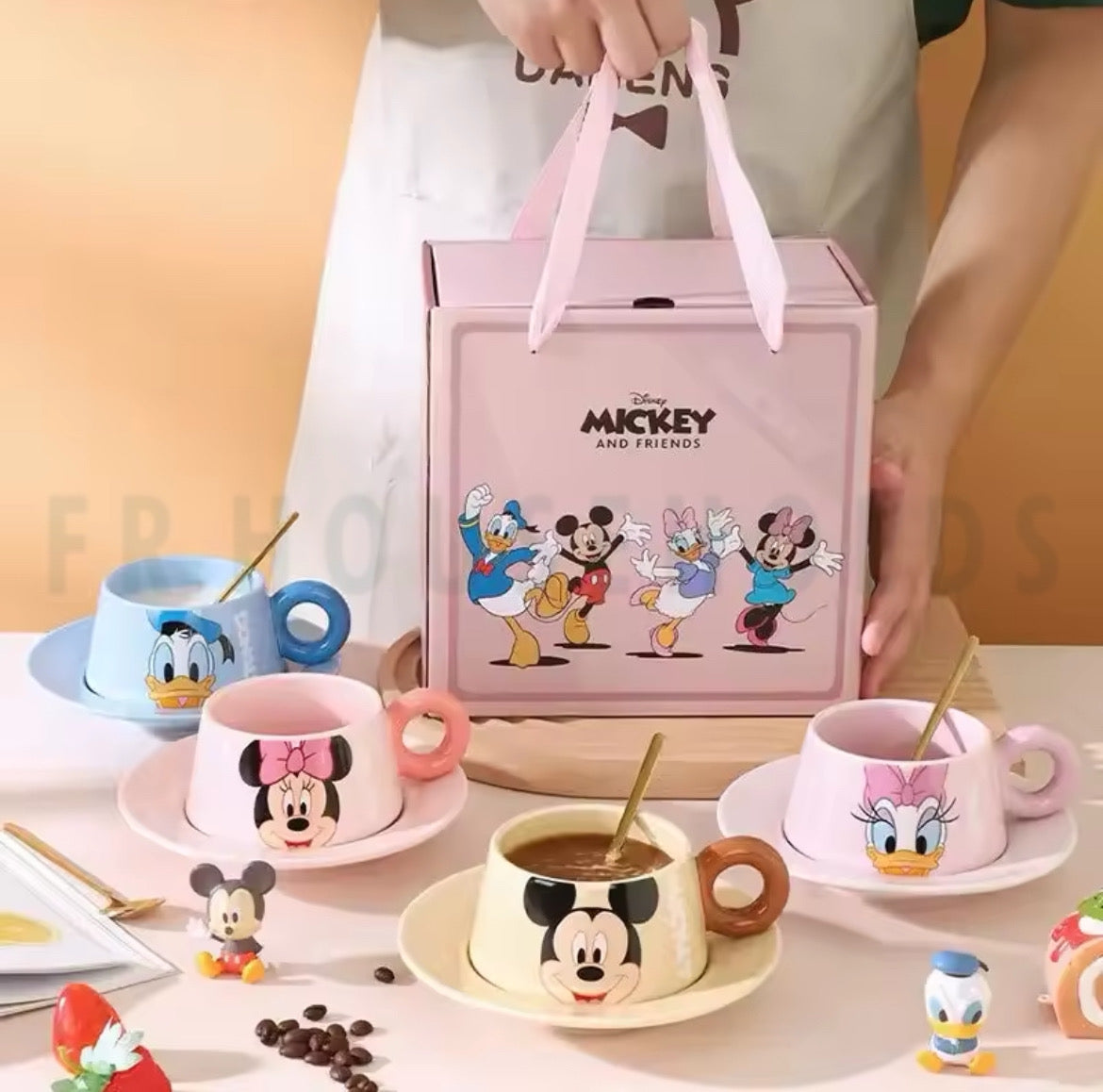 Vintage Walt Disney Mickey Mouse and Friends Cup and Saucer Set - Daisy Duck