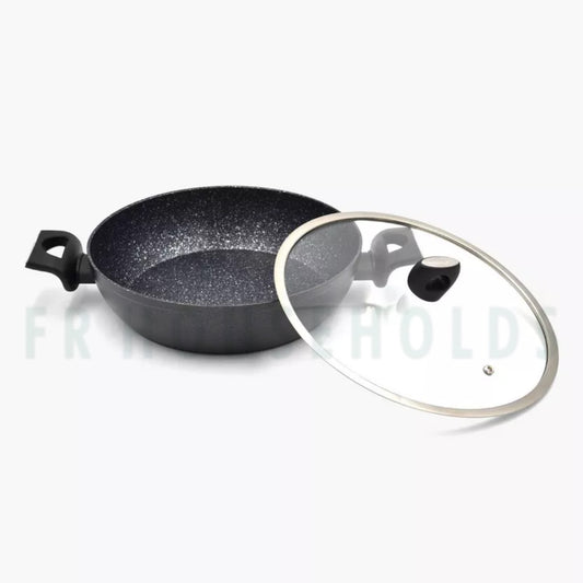 Korkmaz Nora Granite Forged Aluminium Wok Pot | 28x7