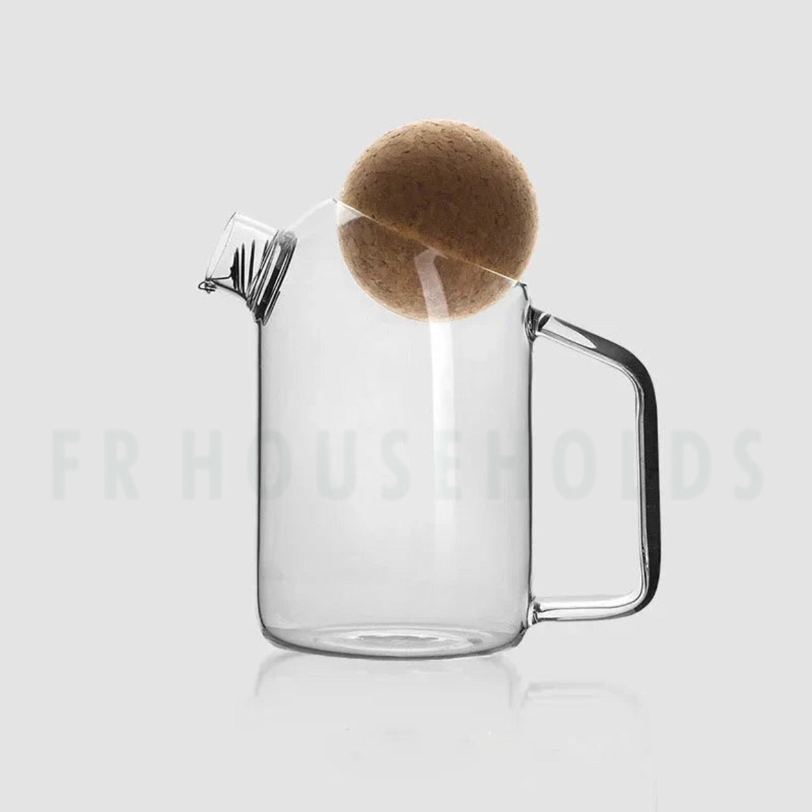 Nordic Borosilicate Glass Teapot with Cork Lid | 450ml - 750ml - 1300ml