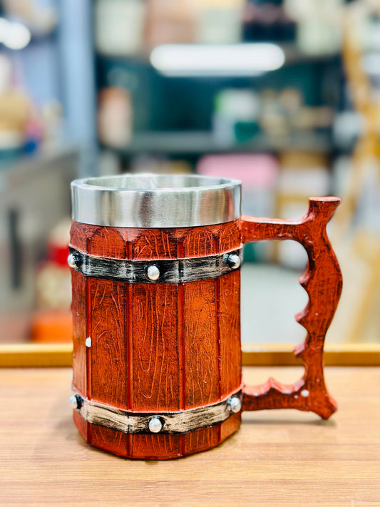 Ancient Barrel Mug 500ml with Stainless Steel Interior | FR HOUSEHOLDS