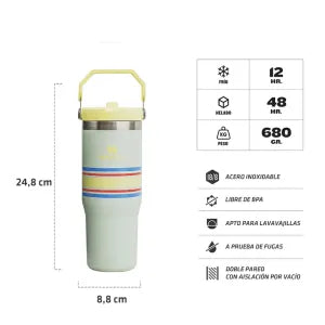 THE VARSITY ICEFLOW™ FLIP STRAW TUMBLER | 30 OZ (Mist Mesh)