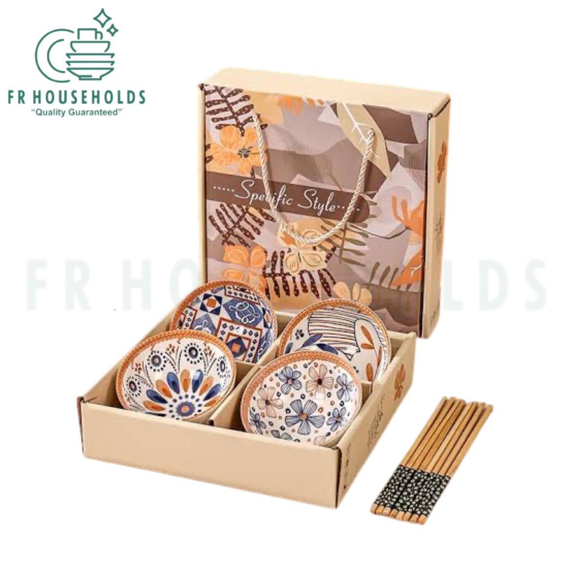 Professional 4-Piece Bowl Set – Excellent Quality With Chopsticks
