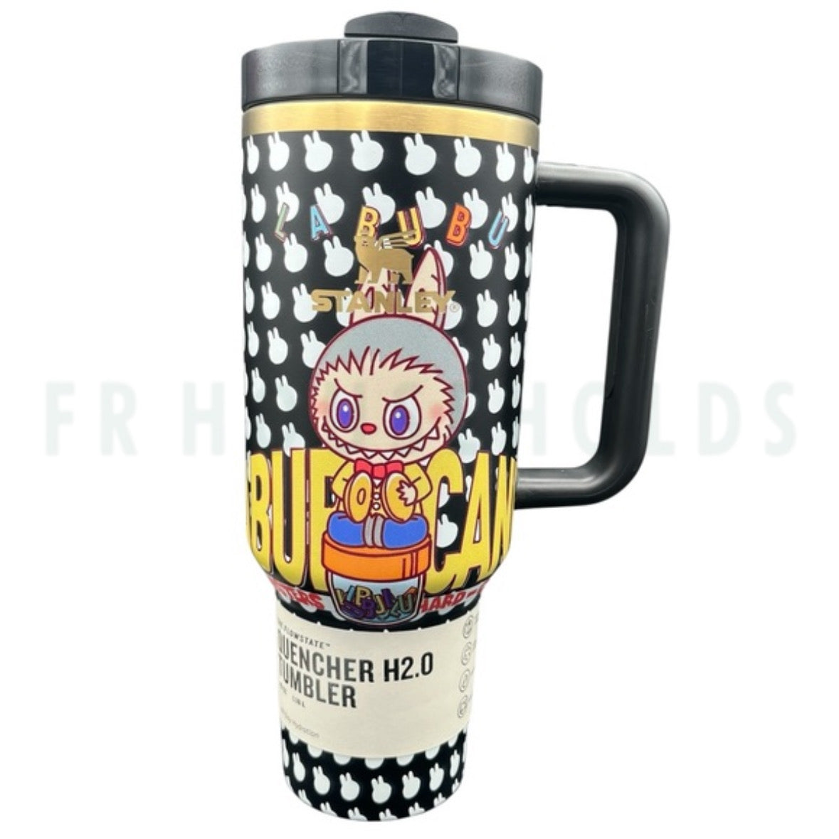 Stanley The Quencher H2.O Tumbler | 40OZ - Labubu Special (Midnight Black) - Labubu Doll Included