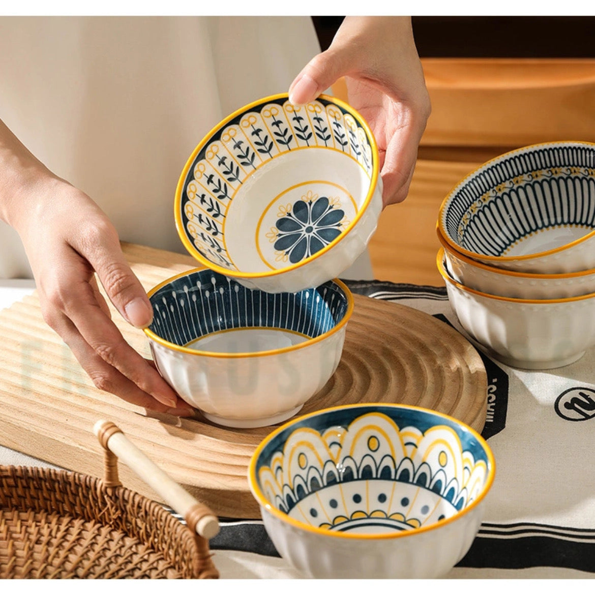 Professional 6-Piece Bowl Set – Excellent Quality With Chopsticks