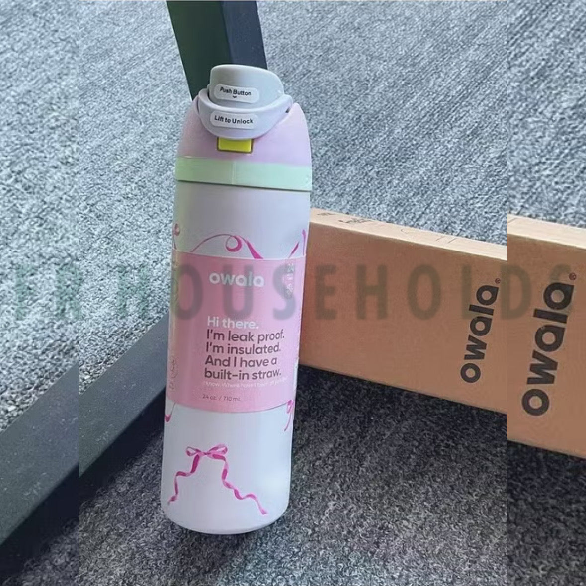 Owala FreeSip® Water Bottle - 24oz | Tied & True Pink