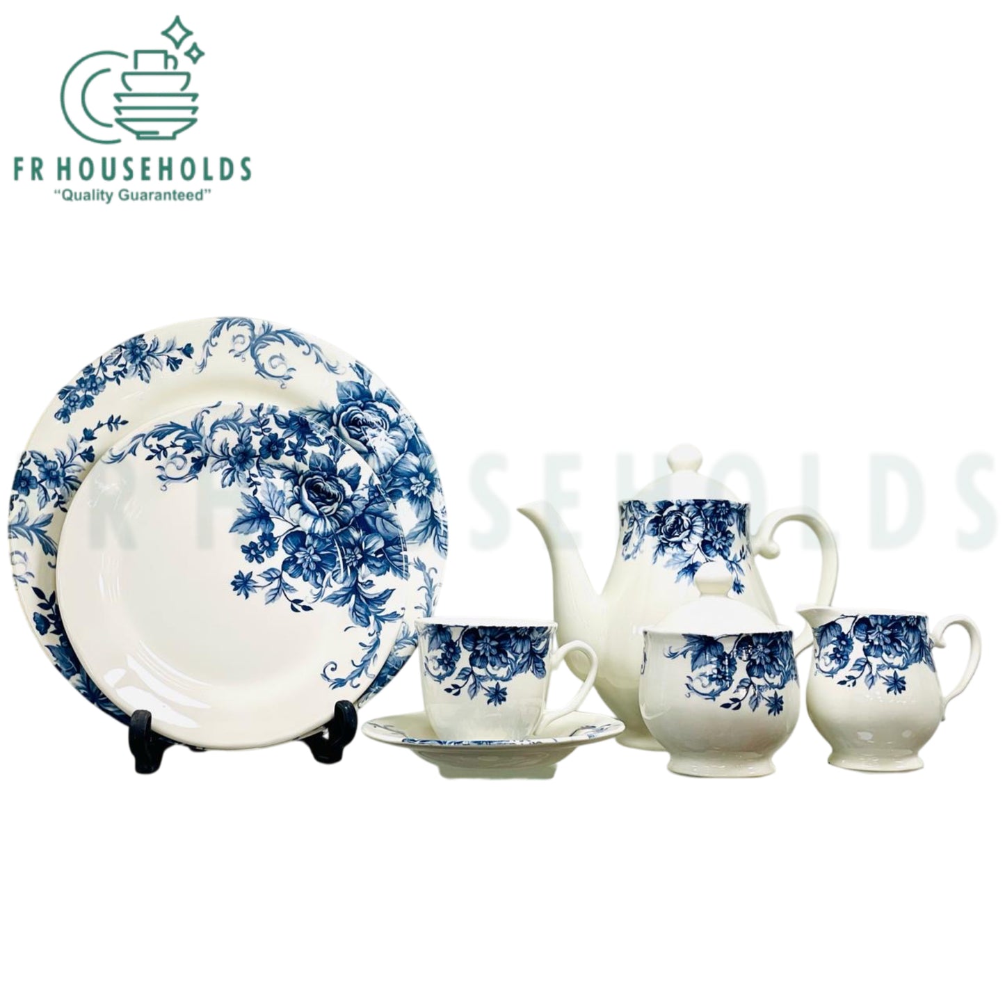 CLAYTAN 24-Piece Earthenware Tea Set – Elegant & Timeless Charm