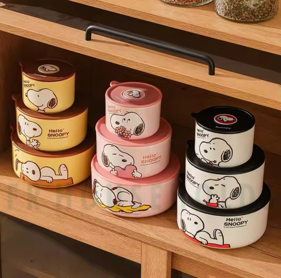 Snoopy 3pcs Airtight Food Storage Boxes With Orignal Snoopy Gift Box Packing