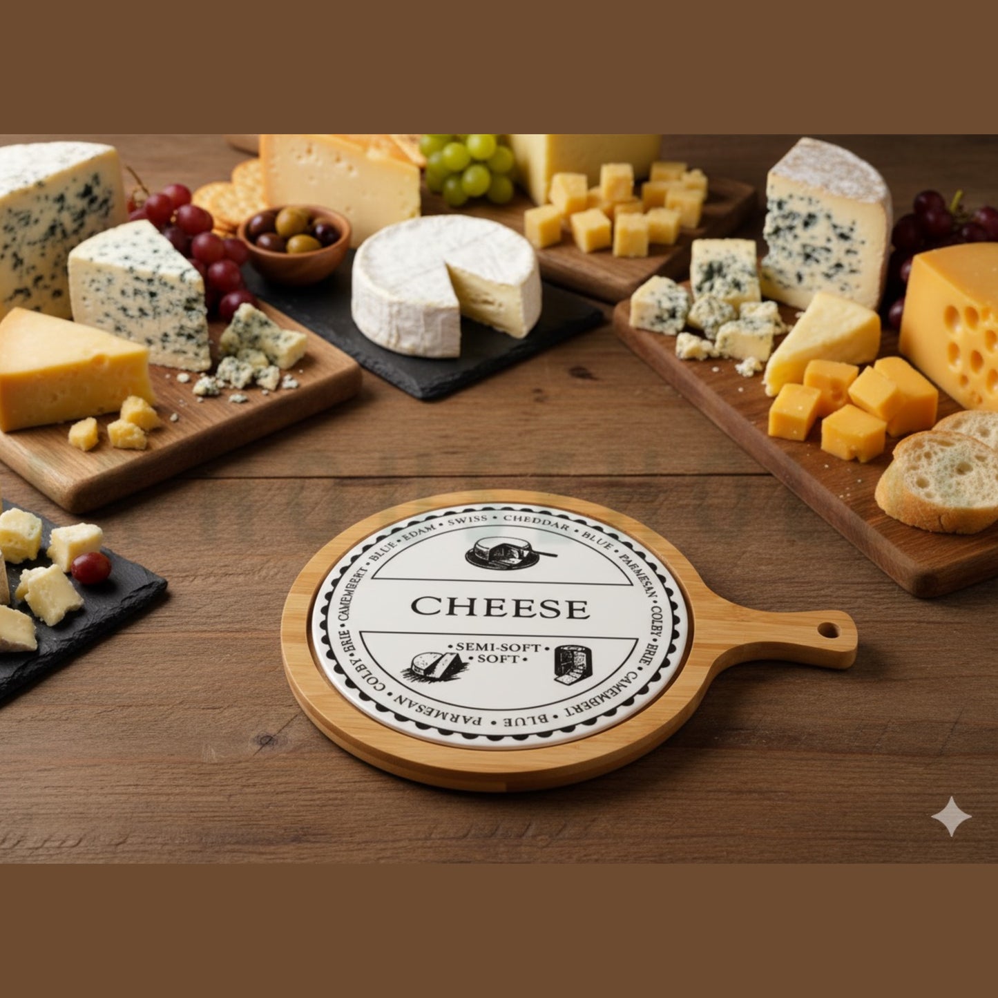 Elegant Bamboo Cheese Serving Platter – Perfect for Every Occasion