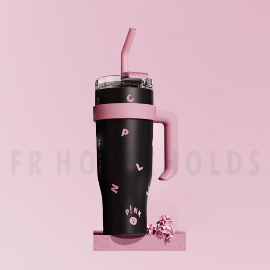 40oz Stylish Stainless Steel Tumbler with Steel Straw