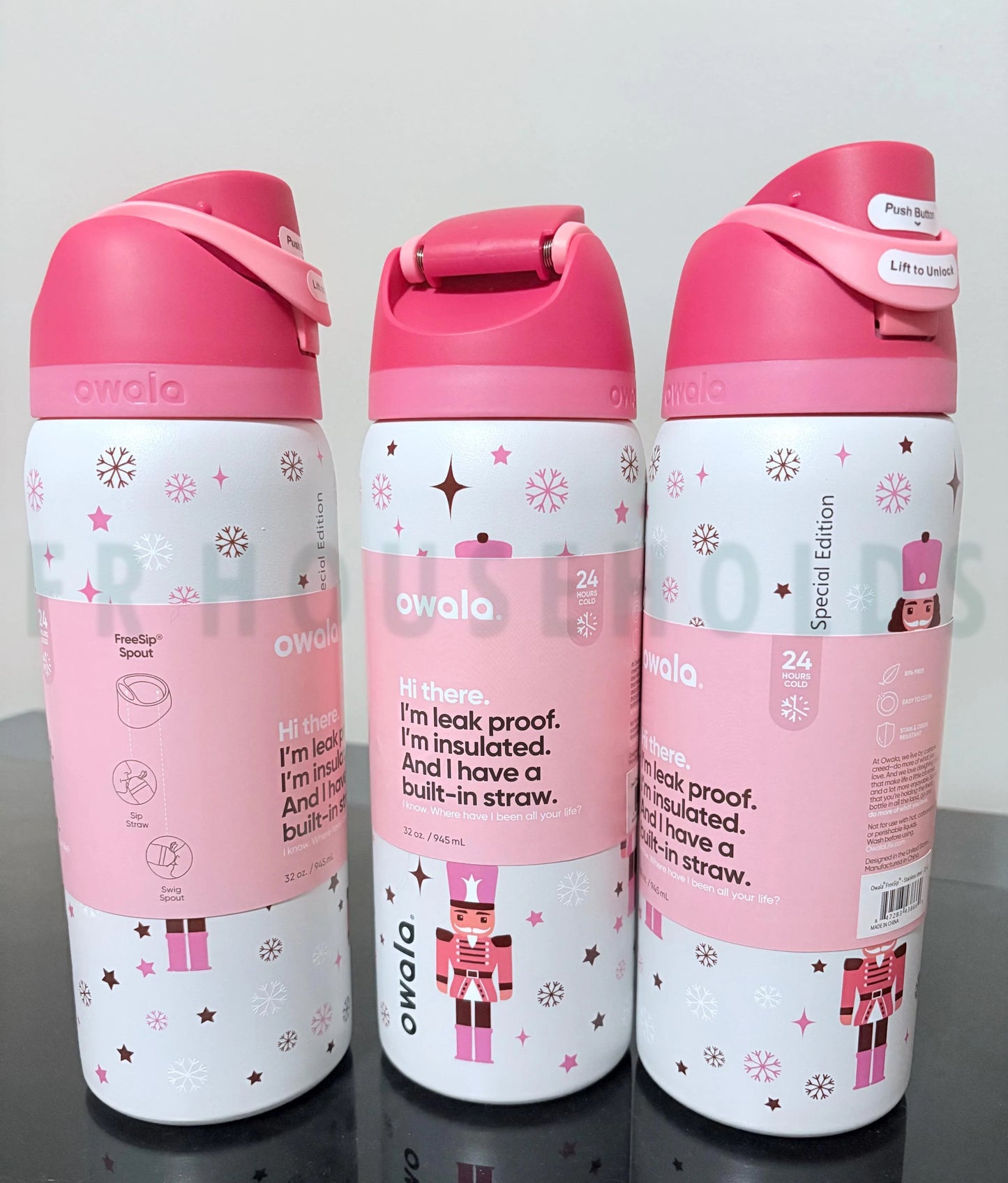 Owala FreeSip® Water Bottle - 24oz | Nutcracker