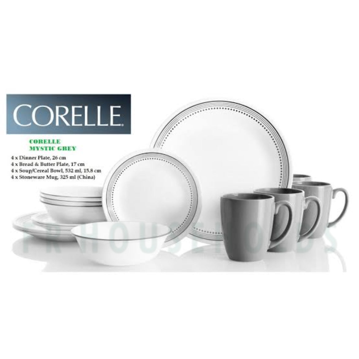 Corelle® Mystic Gray 16-piece Dinnerware Set