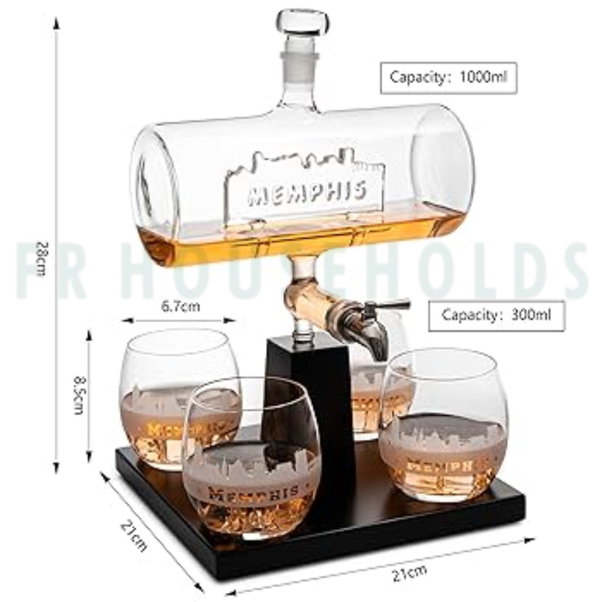 Luxury Ship-in-Bottle Wine & Whiskey Dispenser Set ā 5-Piece Globe Glass Collection