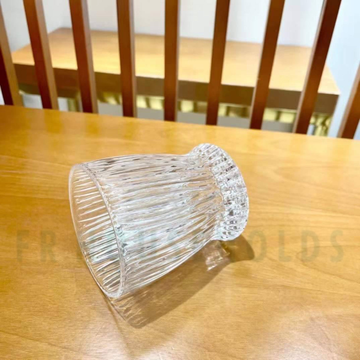 Ribbed Crystal Drink Glass | 300ml - 10oz - 6PC