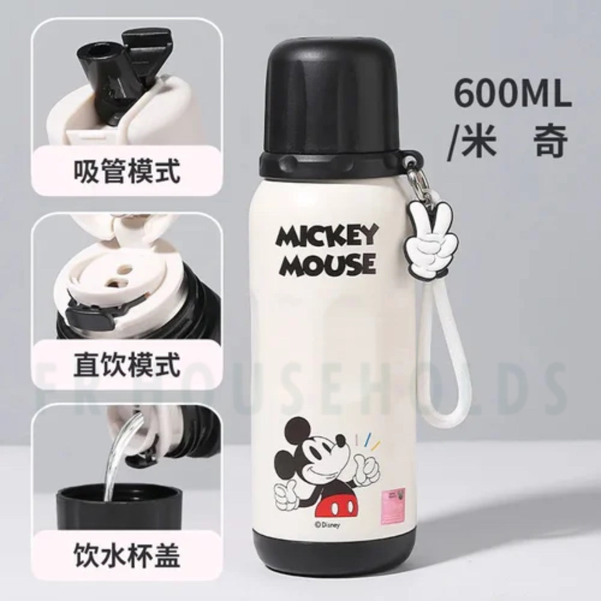 Walt Disney Mickey Mouse & Freinds Insulated Water Bottle 600ml