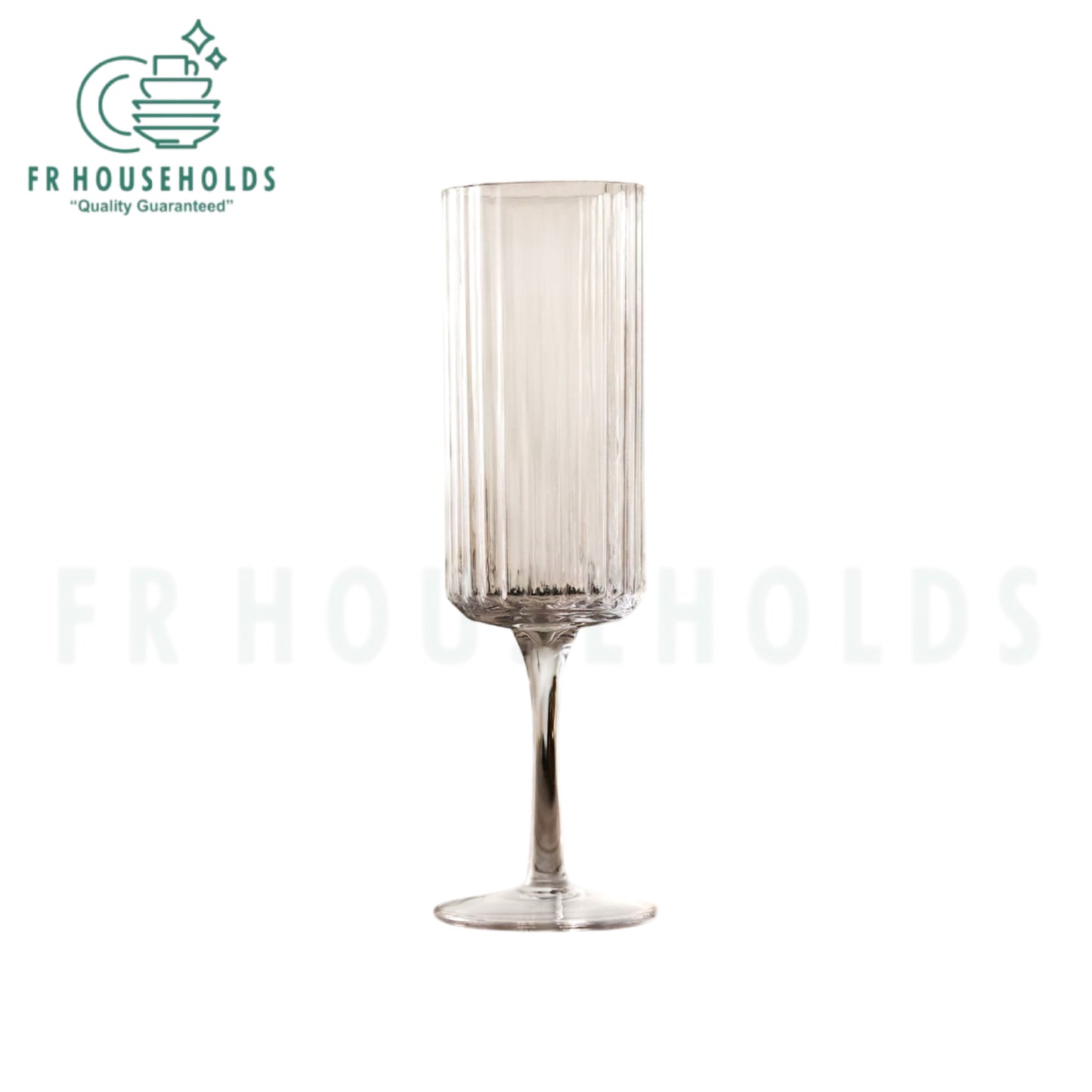 Crystal Ripple Cylinderical Fluet Glass | 185ml - 6PC