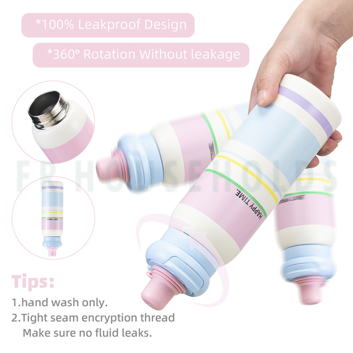 Modern Style Stainless Steel Insulated Water Bottle - 600ml