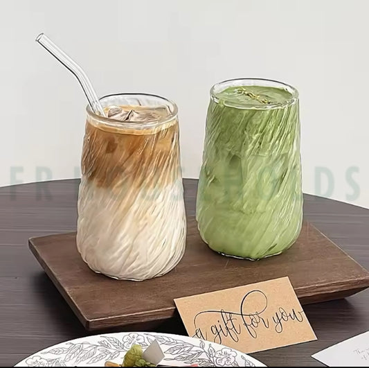 Creative Frozen Ice Shape Tea & Coffee Glass With Single Box Packing