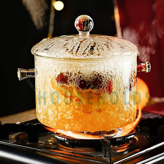 Borosilicate Glass Cooking Pot - 2000ml