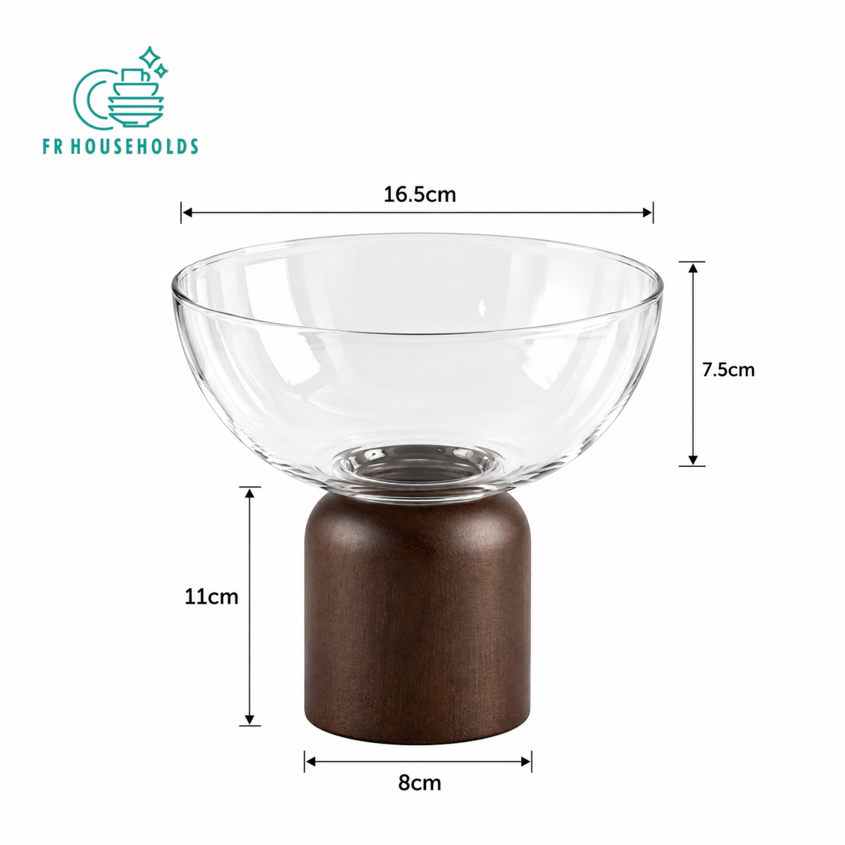 Pedestal Fruit & Serving Bowl with Raised Base – 16.5cm
